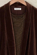 Ruched Velvet Jacket
