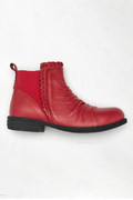 Carmen Leather Booties by Walk With Me™.