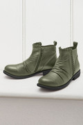 Carmen Leather Booties by Walk With Me™.