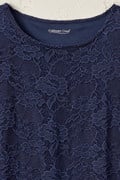 Cap-Sleeve Stretch Lace Tee