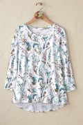 Wildflower Ruffled Charm Slub Tee