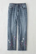 Meadowbrook Embroidered Cropped Jeans