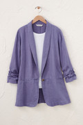 Ruched Linen Jacket