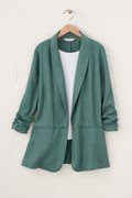 Ruched Linen Jacket