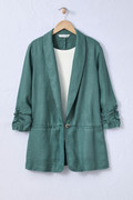 Ruched Linen Jacket