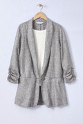 Ruched Linen Jacket