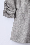 Ruched Linen Jacket