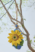 Sunflower Hand-Felted Birdhouse