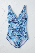 Botanical Waves ShapeMe™ Crossover Bathing Suit