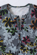 Vibrant Flora Ruched Rash Guard