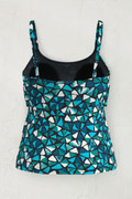 Mosaic Ruffled Tankini Top