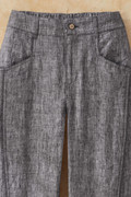 Lantern-Leg Linen Pants