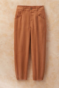Lantern-Leg Linen Pants