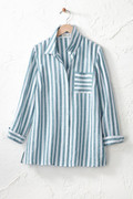 Bayside Stripe Linen Big Shirt