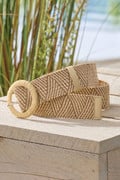 Stretch Raffia Belt