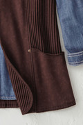 Rustic Ribbed Knit Vest