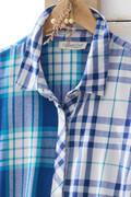 Soft Touch Sapphire Plaid Top