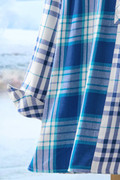 Soft Touch Sapphire Plaid Top