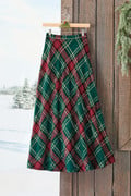 Plaid Tidings Maxi Skirt