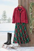 Plaid Tidings Maxi Skirt