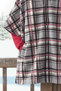 Plaid Fleece Poncho