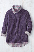 Marled Mix Stitch Sweater