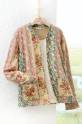 Floral Mix Print Knit Jacket
