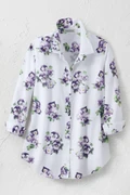 Pansy Peak 3/4 Sleeve No-Iron Shirt