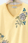 Gathering Roses Embroidered Tee