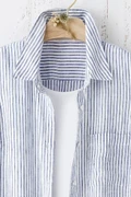Striped Linen Tunic Topper