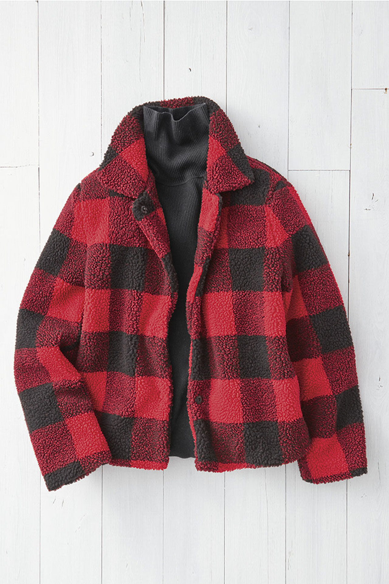 buffalo plaid jacket red black 1 08157 74998.1701925151