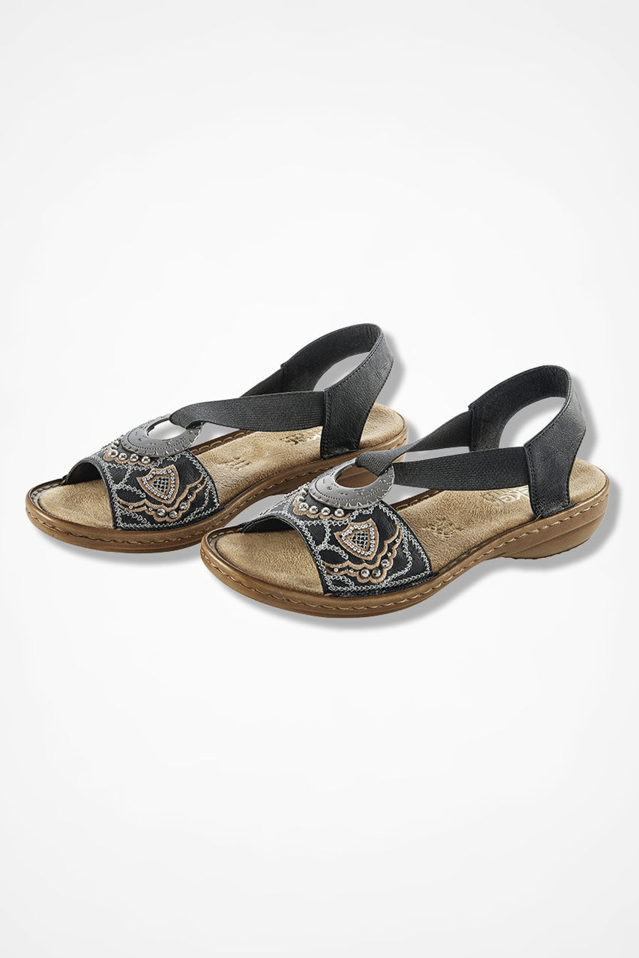 Rieker Regina Women's Leather Hook Strap Sandal | Simons Shoes