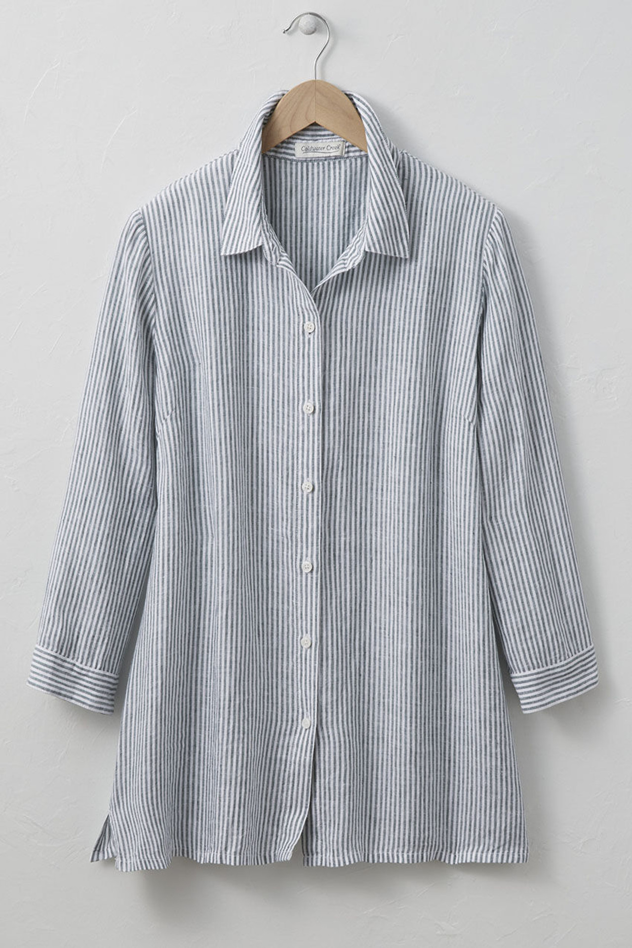 Casual Stripe Linen Big Shirt