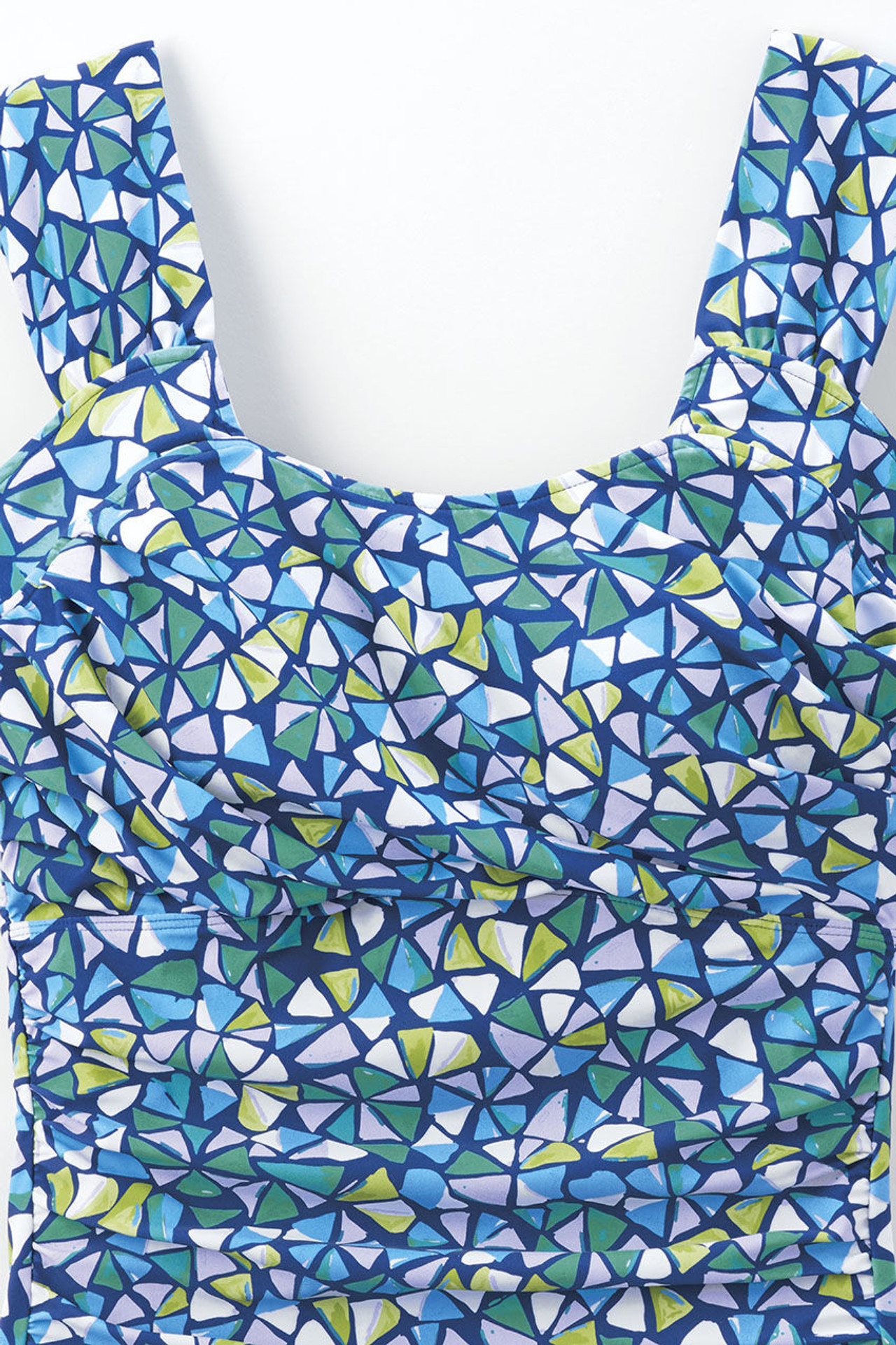 ShapeMe™ Mosaic Ruched Bathing Suit - Coldwater Creek