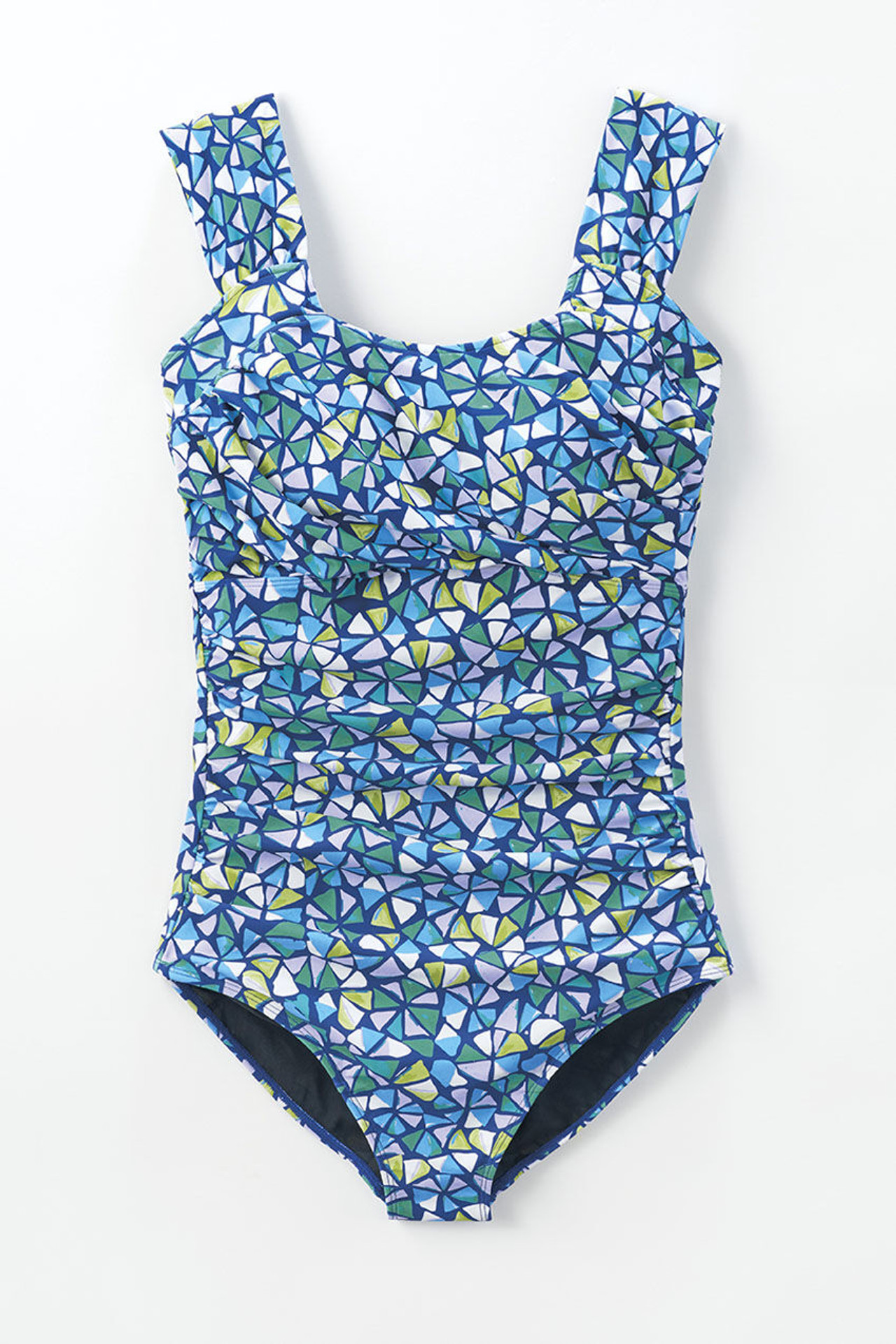 ShapeMe™ Mosaic Ruched Bathing Suit - Coldwater Creek