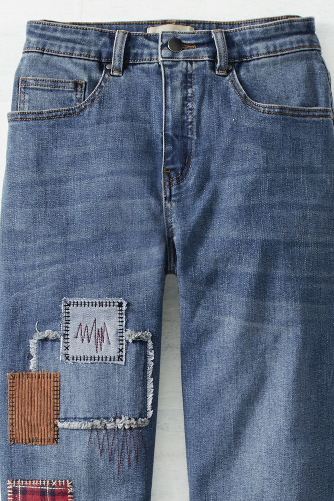 Festive Patchwork Jeans