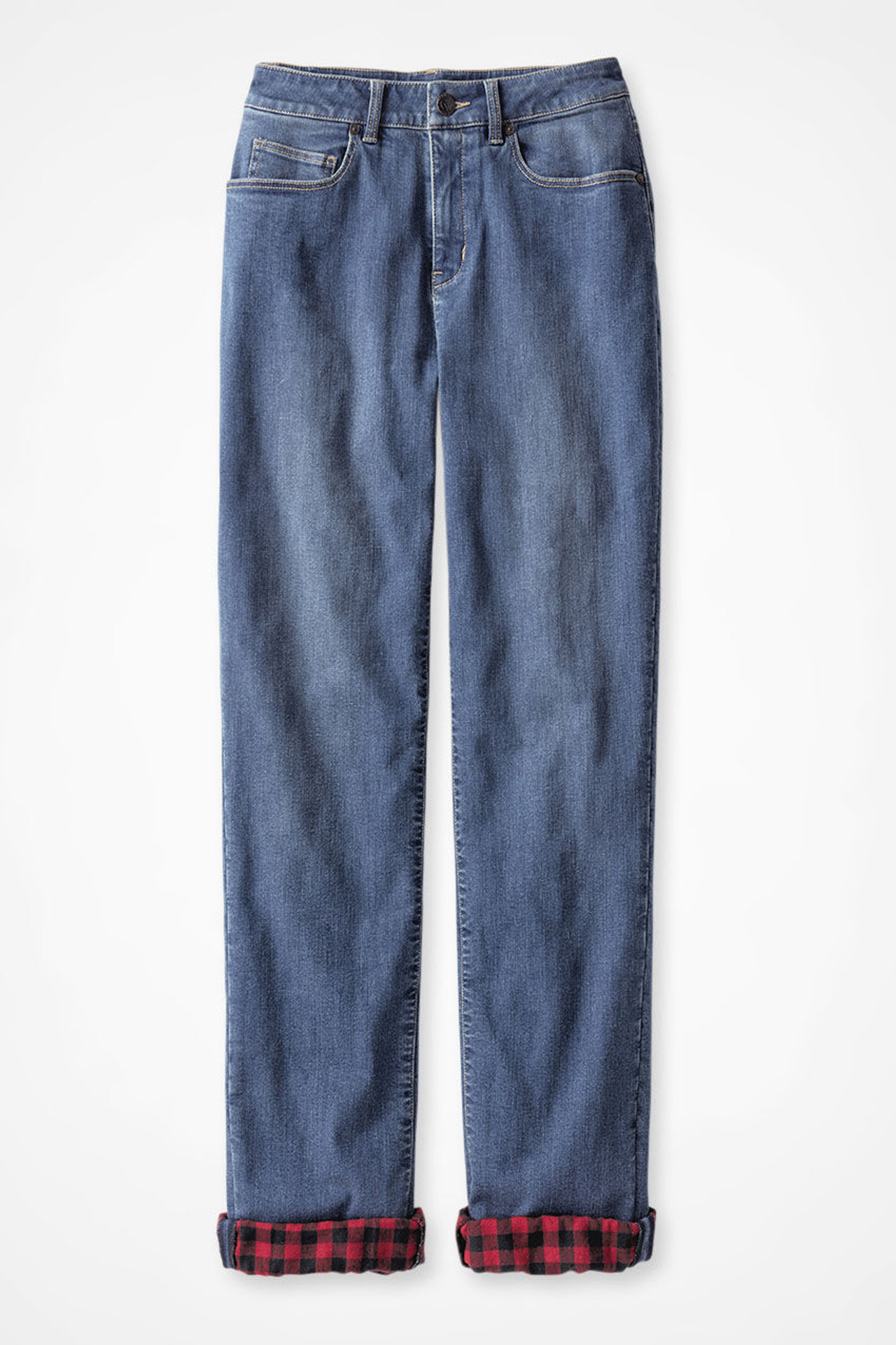 Women's Boyfriend Flannel-Lined Jeans