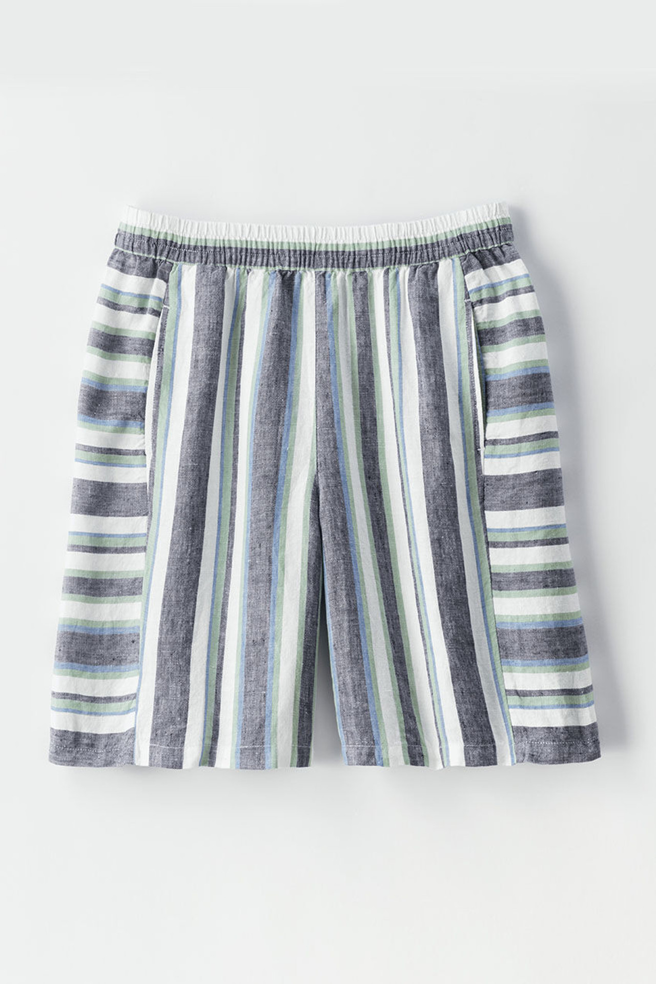 Seaside Stripe Linen Shorts