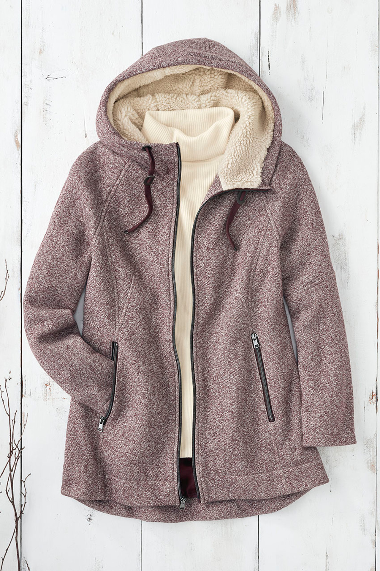 Cozy Sherpa Jacket, Umber Pink Sherpa Jacket