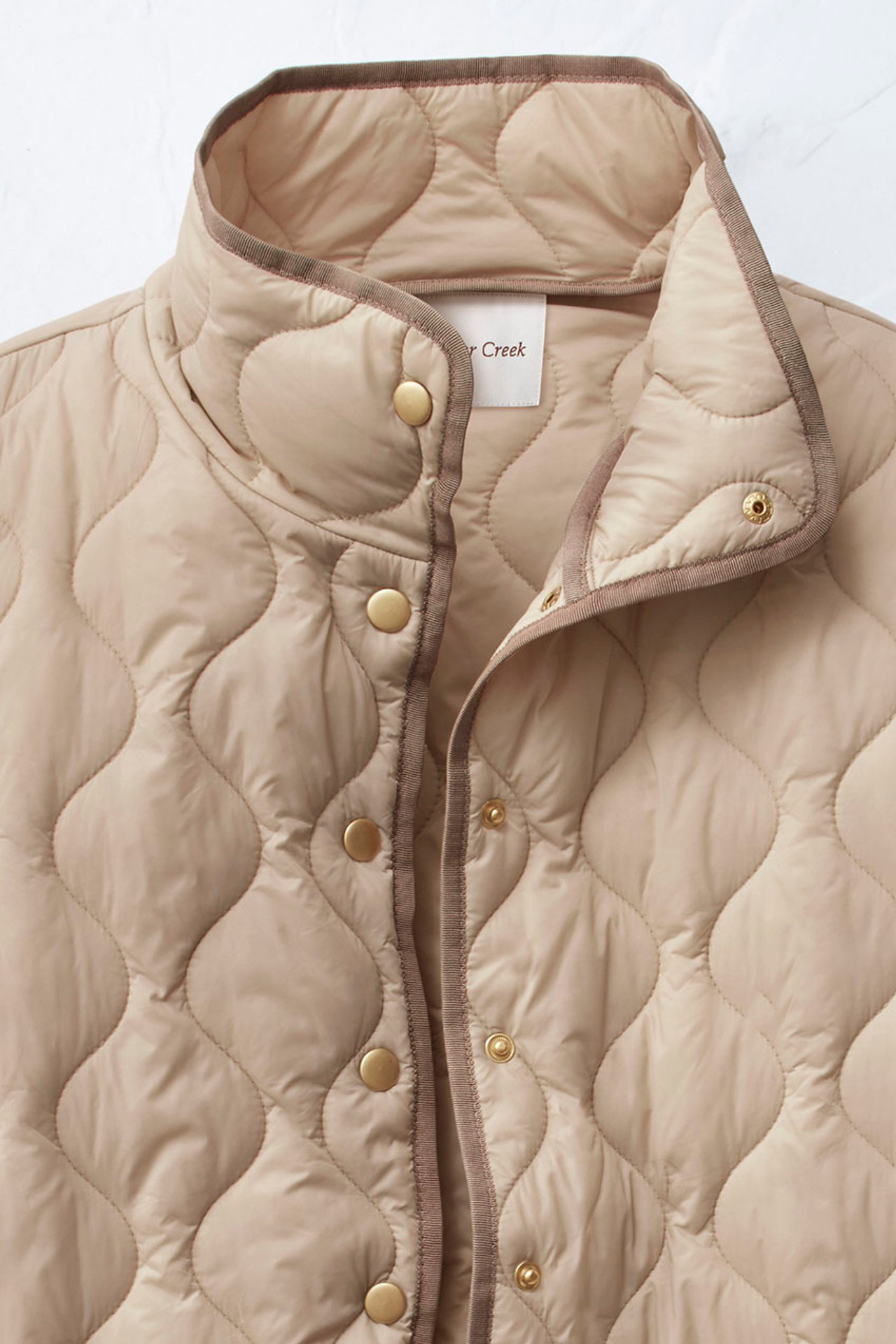 Women's Beige Quilted Jackets