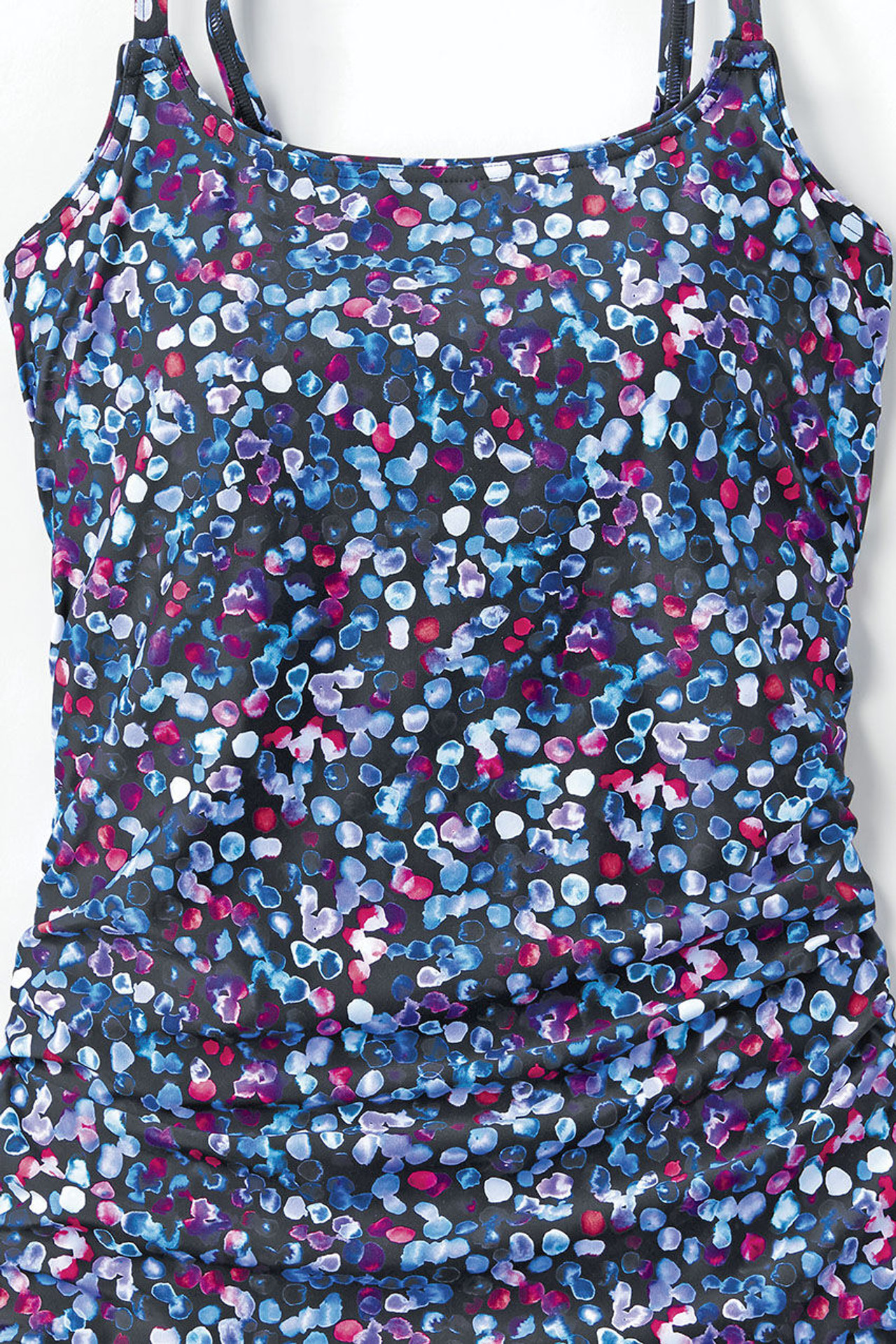 Bubble Dot Ruched Tankini Top