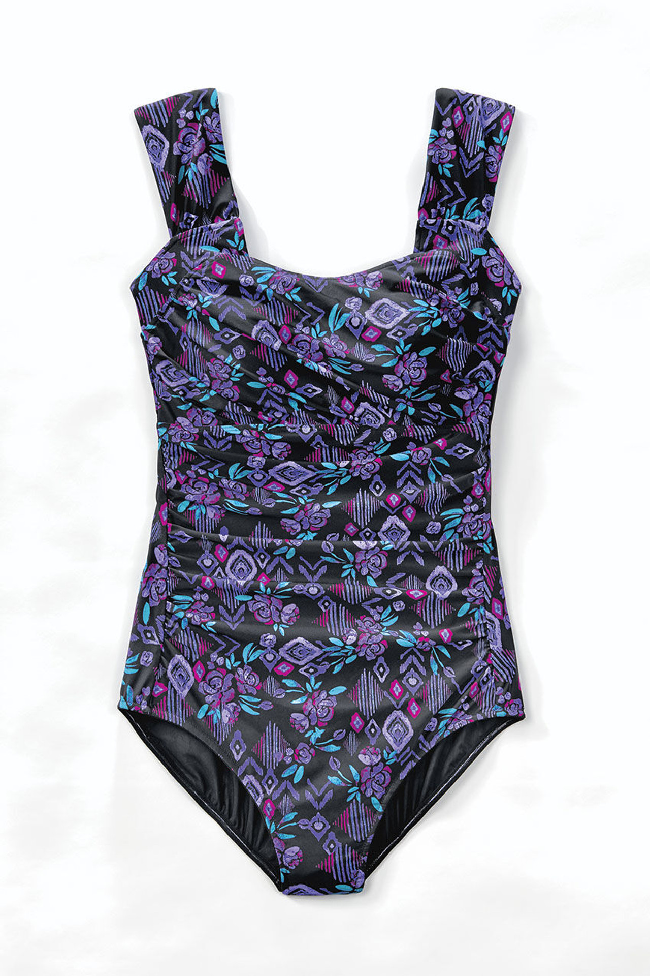 ShapeMe Ruched Bathing Suit (solid) - Coldwater Creek