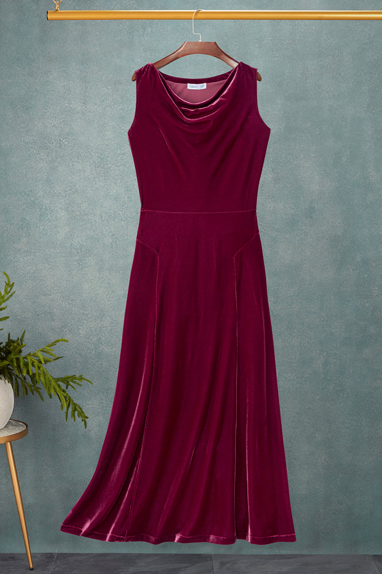 Burgundy Velvet Sleeveless Maxi Dress | Womens | X-Large (Available in XS, S, M, L) | 100% Polyester | Lulus | Red Dresses | Gowns | Stretchy