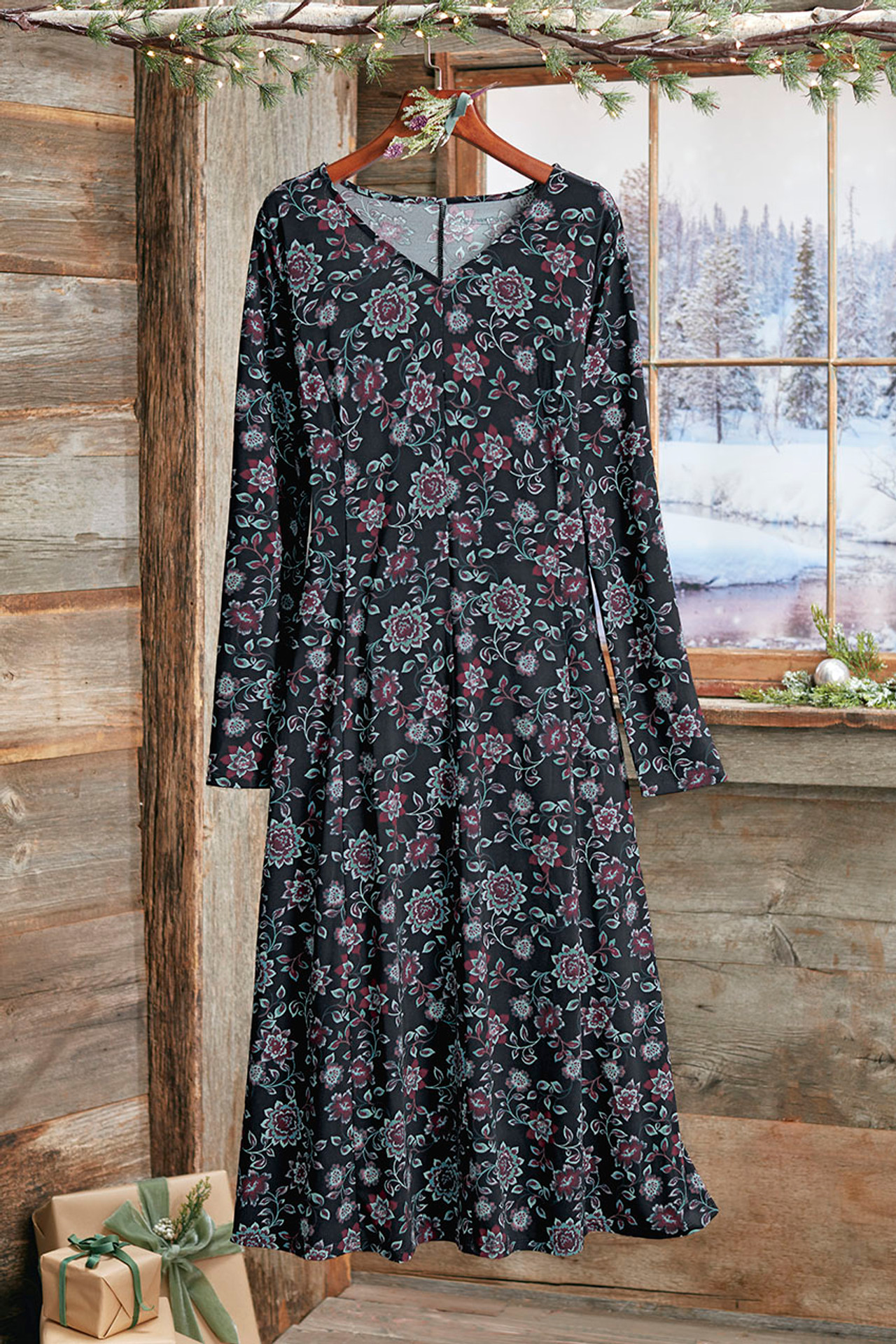Midnight Bloom Knit Dress - Coldwater Creek