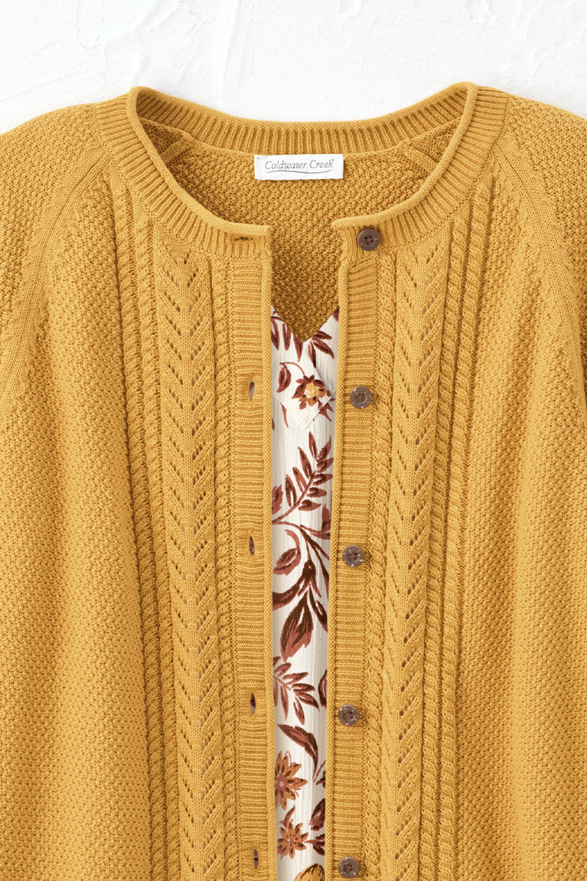 Lightweight Peaks Cardigan - Coldwater Creek