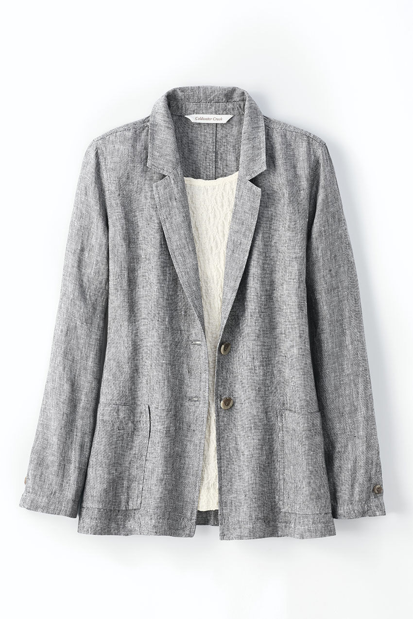 Linen Boyfriend Jacket Coldwater Creek - Main Image