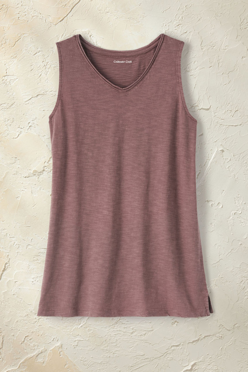 Everyday Ease Sleeveless Slub Tunic - Coldwater Creek