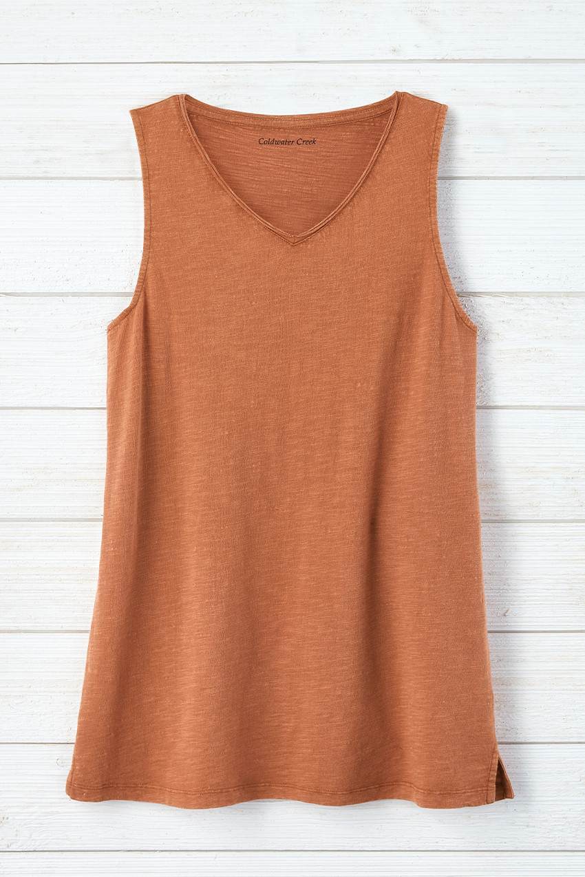 Everyday Ease Sleeveless Slub Tunic - Coldwater Creek