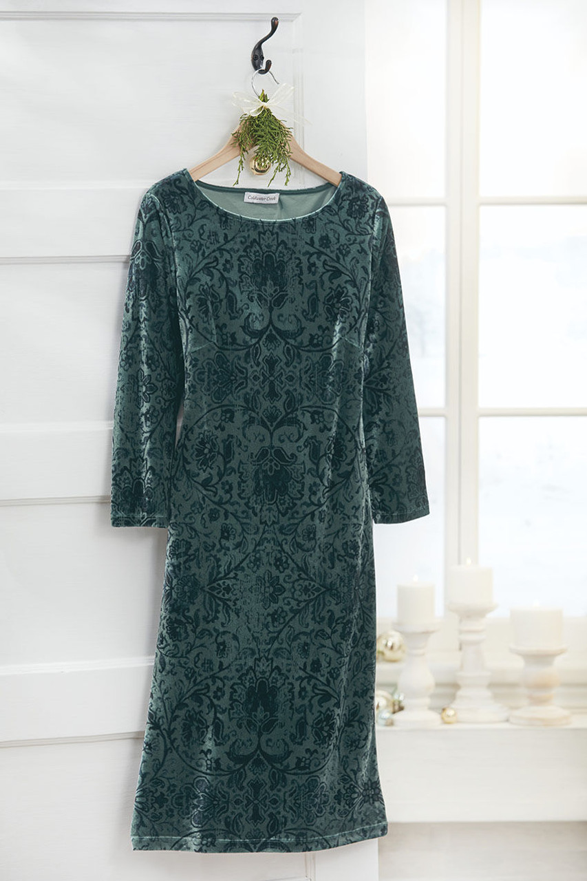 Stretch Velvet Dress - Coldwater Creek