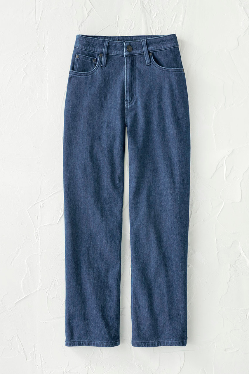 Knit Denim High Rise Straight-Leg Cropped Jeans - Coldwater Creek